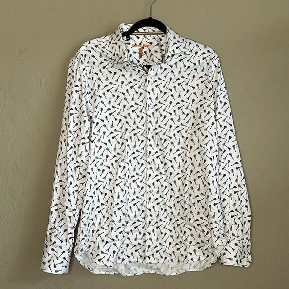 Visconti men’s guitar button down shirt size medium - Picture 2 of 6
